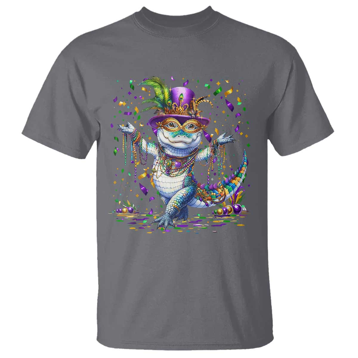 Mardi Gras Crocodile T Shirt Mardigator Alligator Costume Carnival New Orleans Louisiana