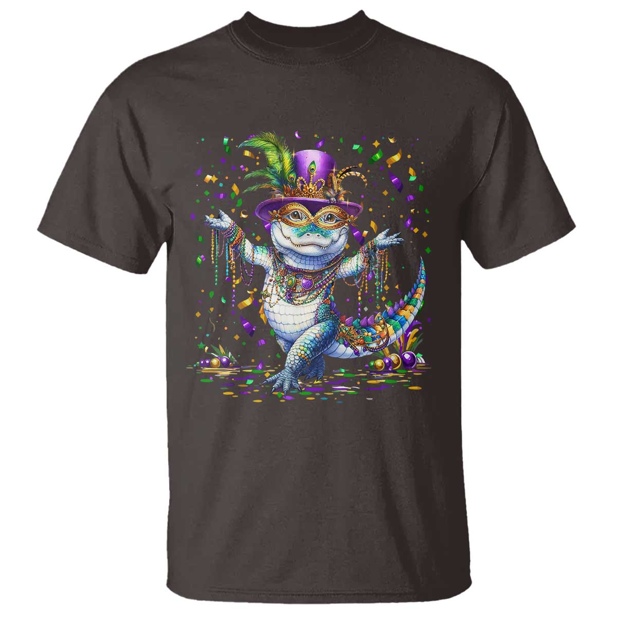 Mardi Gras Crocodile T Shirt Mardigator Alligator Costume Carnival New Orleans Louisiana