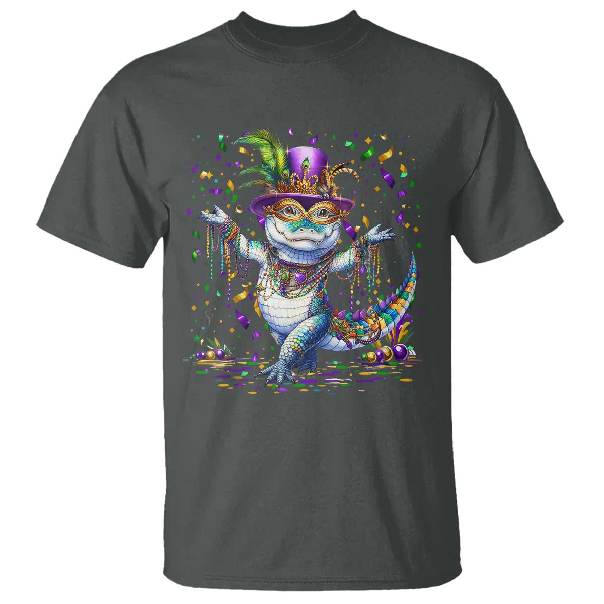 Mardi Gras Crocodile T Shirt Mardigator Alligator Costume Carnival New Orleans Louisiana