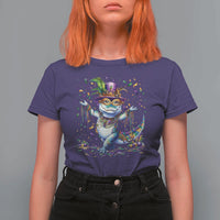 Mardi Gras Crocodile T Shirt For Women Mardigator Alligator Costume Carnival New Orleans Louisiana