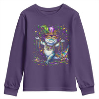 Mardi Gras Crocodile Youth Sweatshirt Mardigator Alligator Costume Carnival New Orleans Louisiana