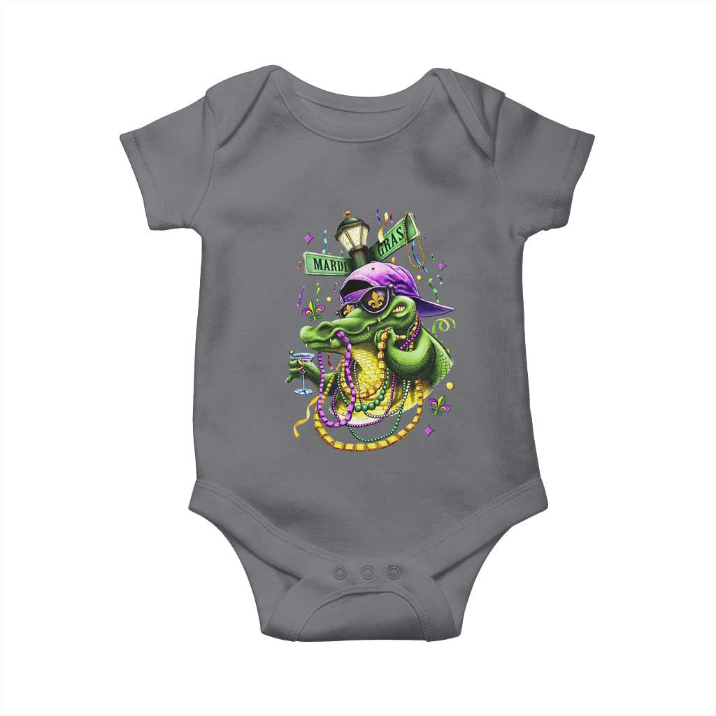 Mardi Gras Alligator Costume Baby Onesie Mardigator Crocodile Carnival New Orleans Louisiana