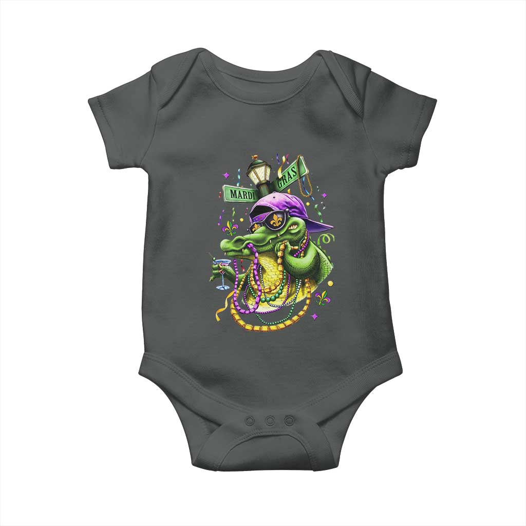 Mardi Gras Alligator Costume Baby Onesie Mardigator Crocodile Carnival New Orleans Louisiana