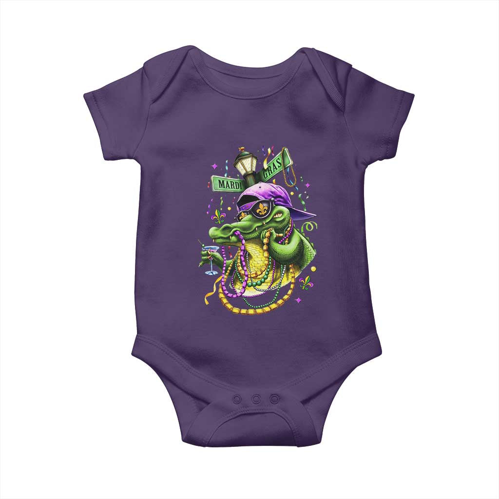Mardi Gras Alligator Costume Baby Onesie Mardigator Crocodile Carnival New Orleans Louisiana