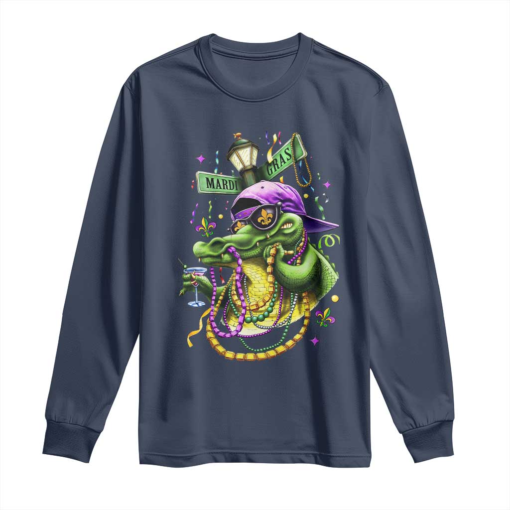 Mardi Gras Alligator Costume Long Sleeve Shirt Mardigator Crocodile Carnival New Orleans Louisiana