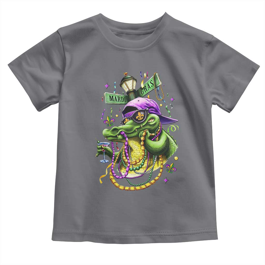 Mardi Gras Alligator Costume Toddler T Shirt Mardigator Crocodile Carnival New Orleans Louisiana