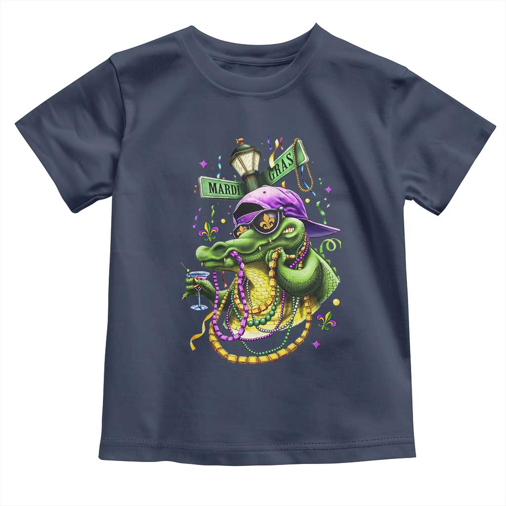 Mardi Gras Alligator Costume Toddler T Shirt Mardigator Crocodile Carnival New Orleans Louisiana
