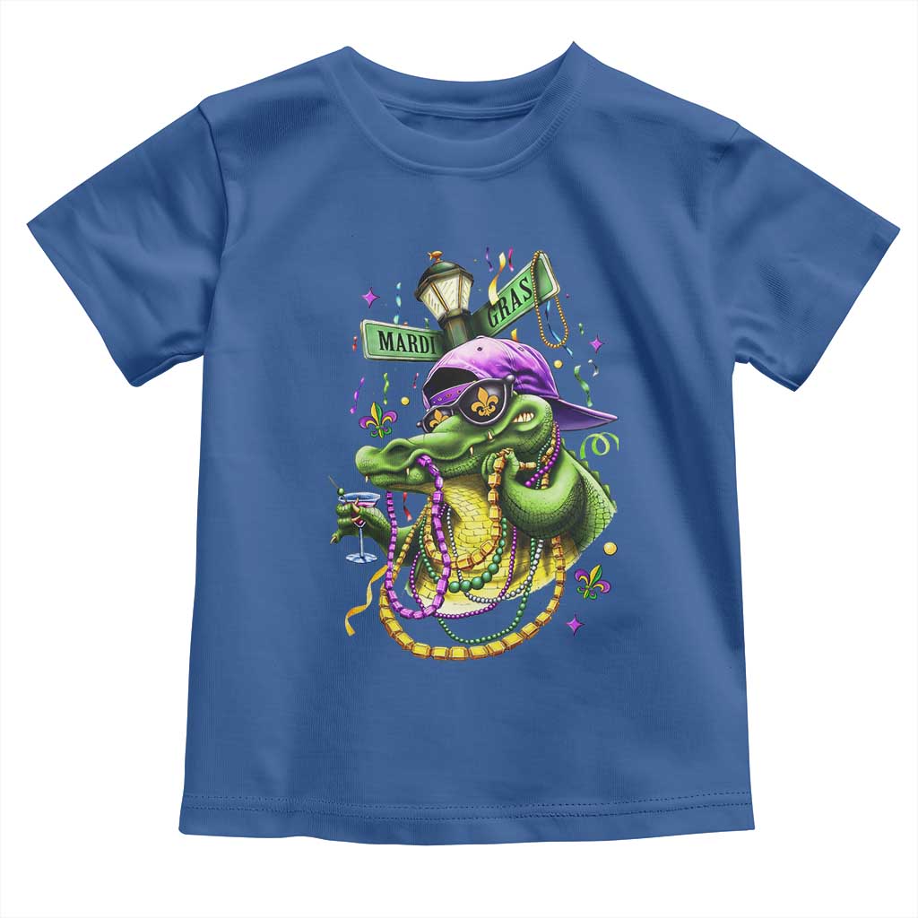 Mardi Gras Alligator Costume Toddler T Shirt Mardigator Crocodile Carnival New Orleans Louisiana