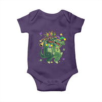Happy Mardi Gras Alligator Baby Onesie Mardigator Crocodile Dancing New Orleans Louisiana