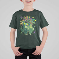 Happy Mardi Gras Alligator T Shirt For Kid Mardigator Crocodile Dancing New Orleans Louisiana