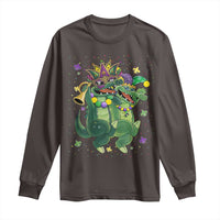 Happy Mardi Gras Alligator Long Sleeve Shirt Mardigator Crocodile Dancing New Orleans Louisiana