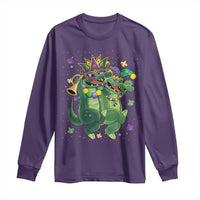 Happy Mardi Gras Alligator Long Sleeve Shirt Mardigator Crocodile Dancing New Orleans Louisiana