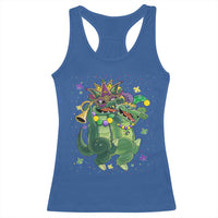 Happy Mardi Gras Alligator Racerback Tank Top Mardigator Crocodile Dancing New Orleans Louisiana