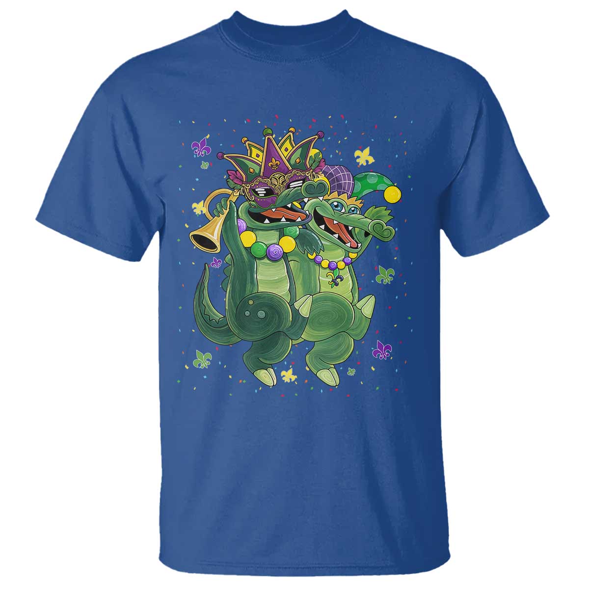 Happy Mardi Gras Alligator T Shirt Mardigator Crocodile Dancing New Orleans Louisiana