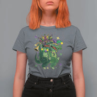 Happy Mardi Gras Alligator T Shirt For Women Mardigator Crocodile Dancing New Orleans Louisiana