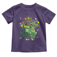 Happy Mardi Gras Alligator Toddler T Shirt Mardigator Crocodile Dancing New Orleans Louisiana