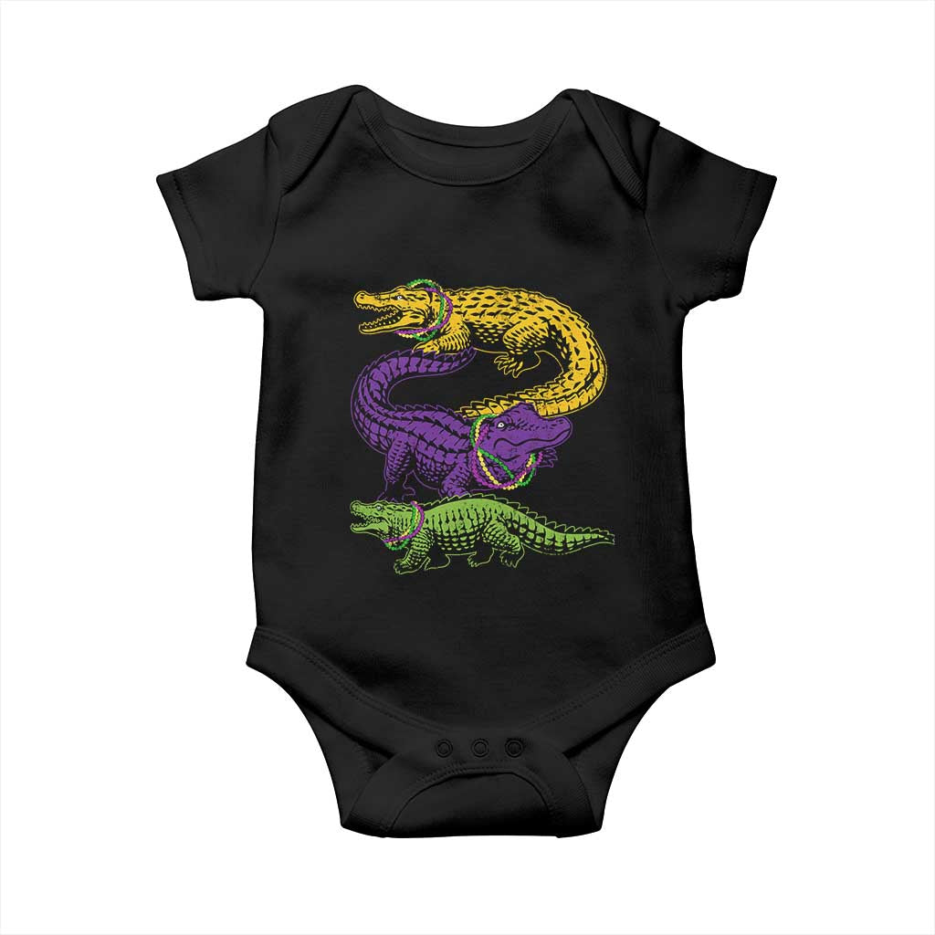 Aligator Crocodiles Louisiana Mardi Gras Baby Onesie