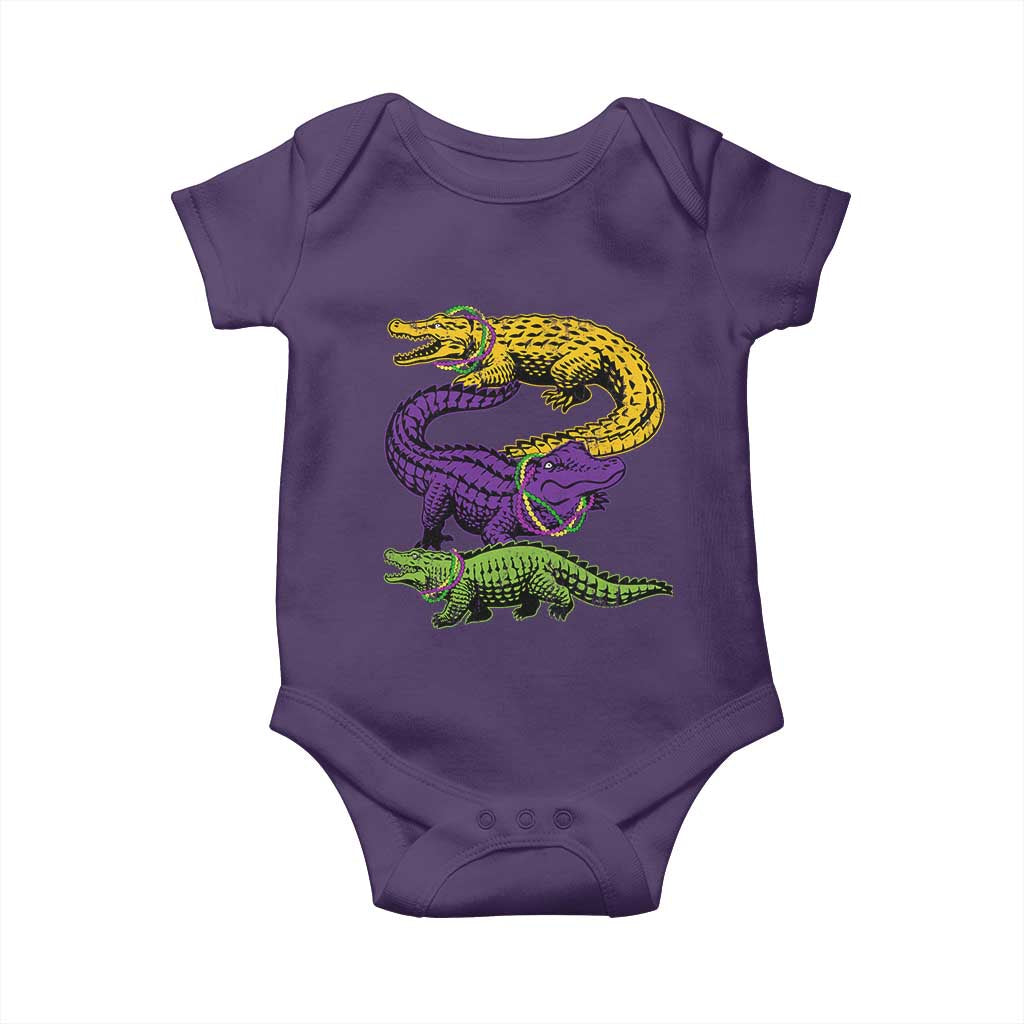 Aligator Crocodiles Louisiana Mardi Gras Baby Onesie