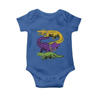 Aligator Crocodiles Louisiana Mardi Gras Baby Onesie