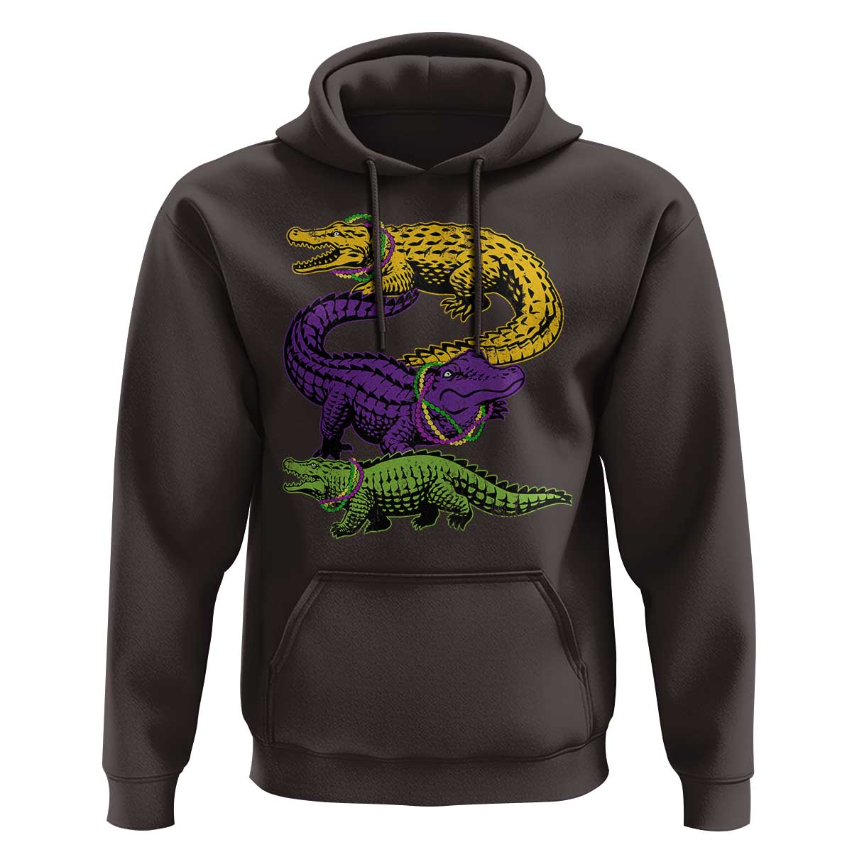 Aligator Crocodiles Louisiana Mardi Gras Hoodie