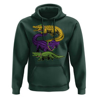 Aligator Crocodiles Louisiana Mardi Gras Hoodie