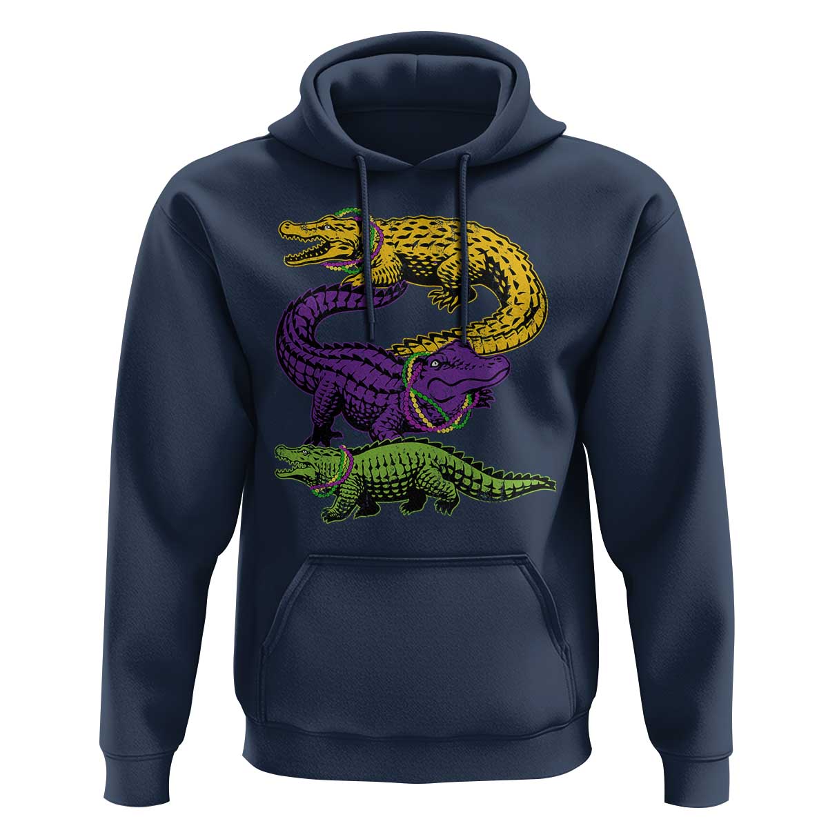 Aligator Crocodiles Louisiana Mardi Gras Hoodie
