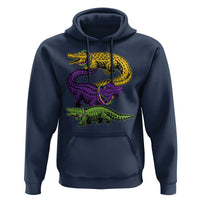 Aligator Crocodiles Louisiana Mardi Gras Hoodie