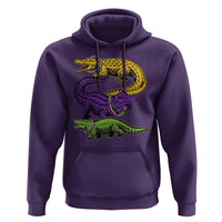Aligator Crocodiles Louisiana Mardi Gras Hoodie