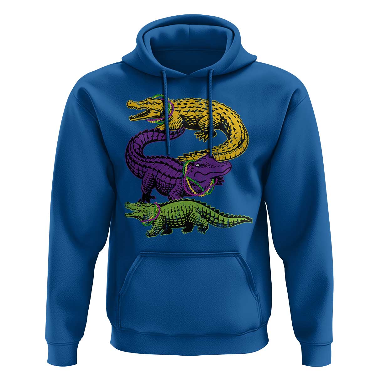 Aligator Crocodiles Louisiana Mardi Gras Hoodie