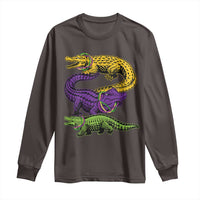 Aligator Crocodiles Louisiana Mardi Gras Long Sleeve Shirt
