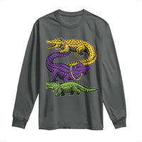 Aligator Crocodiles Louisiana Mardi Gras Long Sleeve Shirt