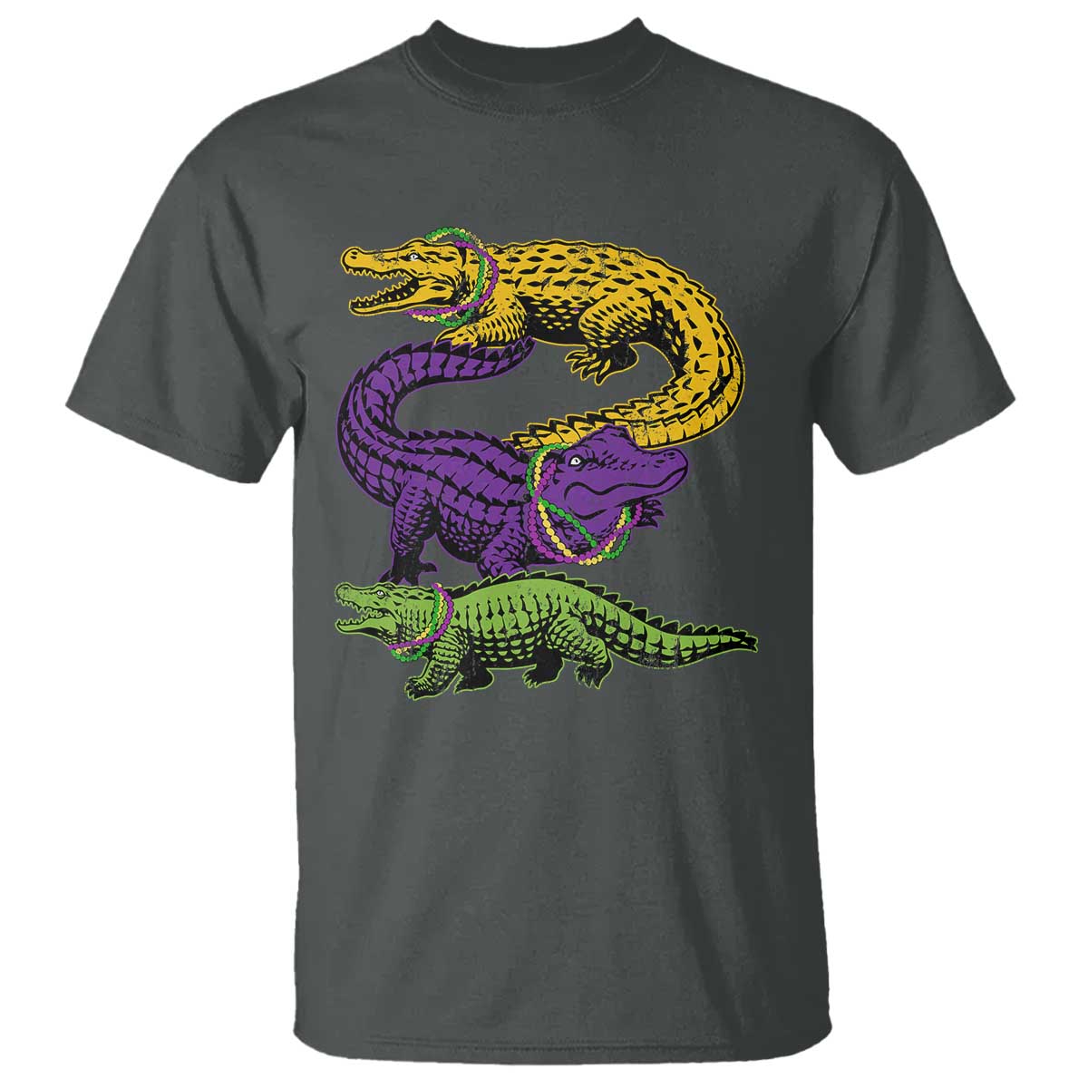 Aligator Crocodiles Louisiana Mardi Gras T Shirt