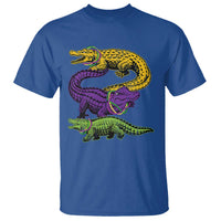 Aligator Crocodiles Louisiana Mardi Gras T Shirt
