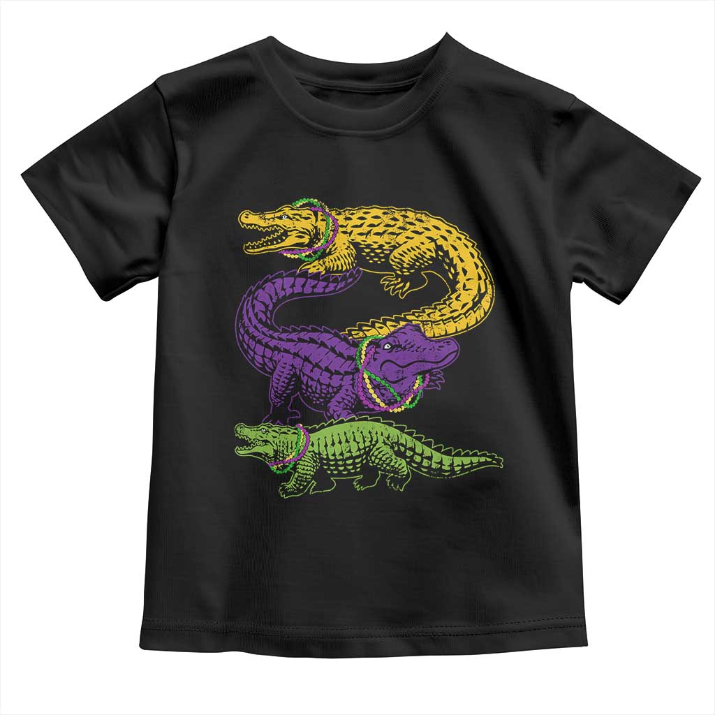 Aligator Crocodiles Louisiana Mardi Gras Toddler T Shirt