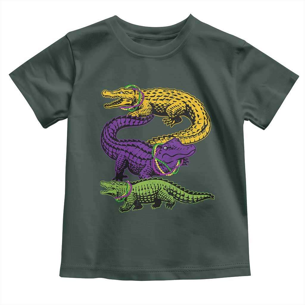 Aligator Crocodiles Louisiana Mardi Gras Toddler T Shirt