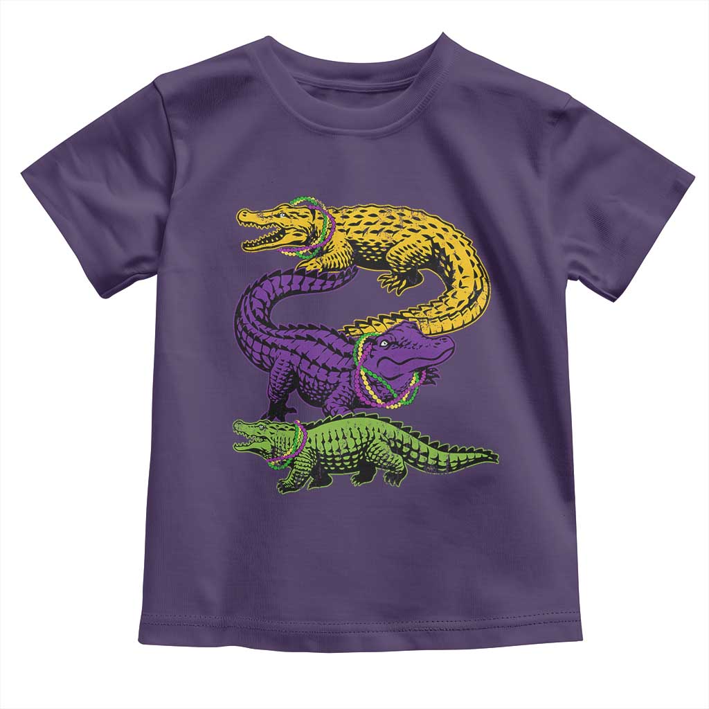 Aligator Crocodiles Louisiana Mardi Gras Toddler T Shirt