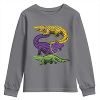 Aligator Crocodiles Louisiana Mardi Gras Youth Sweatshirt