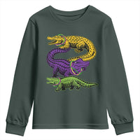 Aligator Crocodiles Louisiana Mardi Gras Youth Sweatshirt