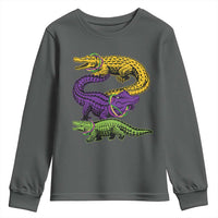 Aligator Crocodiles Louisiana Mardi Gras Youth Sweatshirt