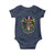 Mardi Gras Sugar Skull Baby Onesie Fat Tuesday