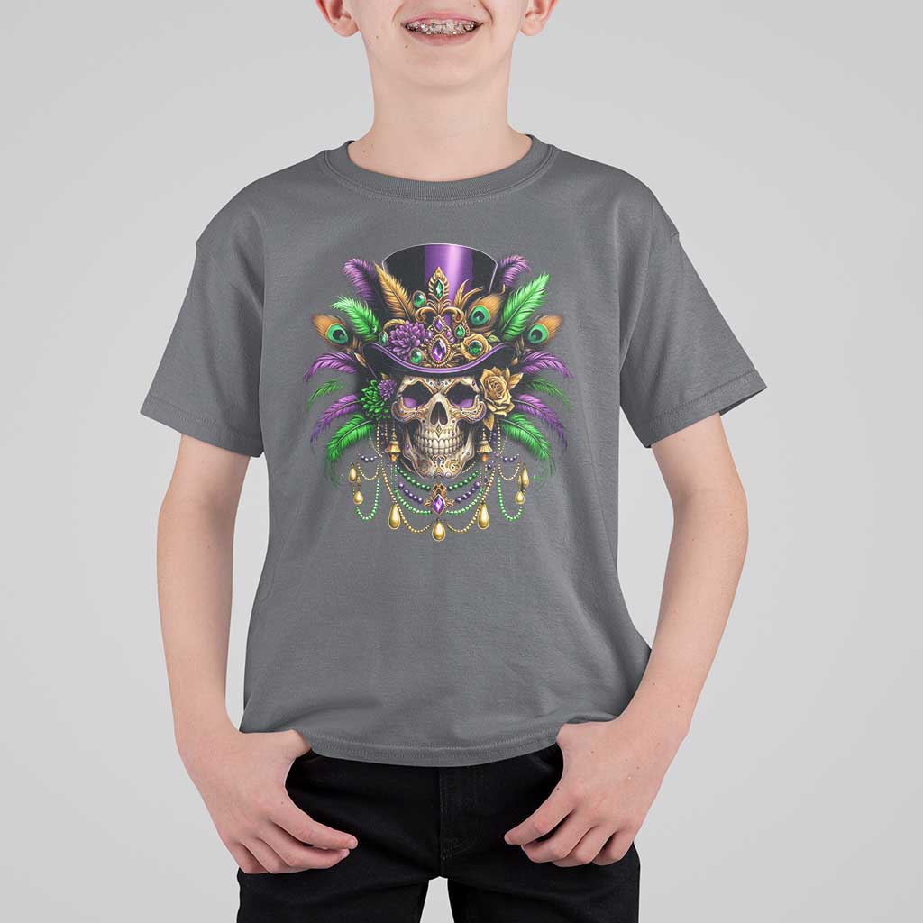 Mardi Gras Sugar Skull T Shirt For Kid Fat Tuesday