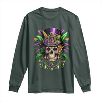 Mardi Gras Sugar Skull Long Sleeve Shirt Fat Tuesday
