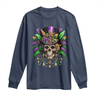 Mardi Gras Sugar Skull Long Sleeve Shirt Fat Tuesday