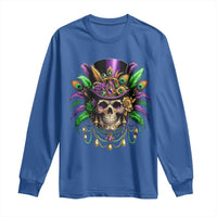 Mardi Gras Sugar Skull Long Sleeve Shirt Fat Tuesday