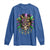 Mardi Gras Sugar Skull Long Sleeve Shirt Fat Tuesday