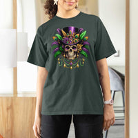 Mardi Gras Sugar Skull T Shirt For Women Fat Tuesday