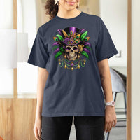 Mardi Gras Sugar Skull T Shirt For Women Fat Tuesday