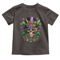 Mardi Gras Sugar Skull Toddler T Shirt Fat Tuesday