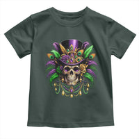 Mardi Gras Sugar Skull Toddler T Shirt Fat Tuesday