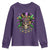 Mardi Gras Sugar Skull Youth Sweatshirt Fat Tuesday